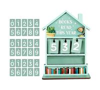 Book Read This Year Counter, Personalizzato Contatore Libri Letti Quest Anno In Legno, Contatore Di Libri Per Libreria Decorazioni Per Lettori, Insegnanti, Scrittori E Amanti Della Biblioteca