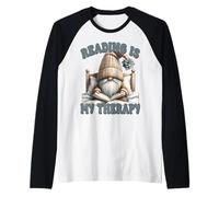 Book Reader Accessories for Teacher Reading Is My Therapy Maglia con Maniche Raglan