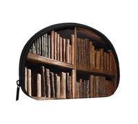 Book Room Mysterious Library Mini borsa portaoggetti con cerniera per chiavi, puoi anche riporre tutti i piccoli oggetti che vuoi, Nero , taglia unica, Sacchetto portamonete