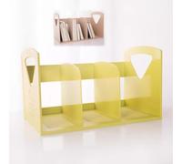Book Shelf For Bedroom Bookcases For Small Spaces Desktop Bookshelf 7.5x7.9x13.2inch Bookcase Short Bookshelves,Book Display,Large Capacity, Convenient, Stable, Coffee, Pink, Khaki, Yellow(Yellow)