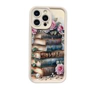 Book Shelf Phone Case, Cartoon Bookshelf Pattern Tpu Phone Case, for Iphone 12/13/14/15/16 Pro Max Series (white3,for iphone 12 mini)