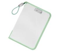 Book Sleeve, Waterproof Document Bag, Clear File Organizer, Transparent Pressure Pp Material, Zipper Closure Protection, School Office Travel Use, 12.99x9.06x1.18 Inches Green Pink Yellow 1 Piece
