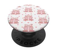 Book Stack Coquette Pink Bows Bookish Girl Aesthetic PopSockets PopGrip Adesivo
