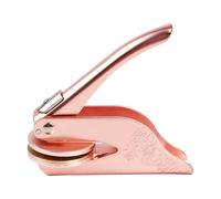 Book Stamp Embosser - Metal Library Embossing Seal Tool, Hand Held Custom Press For Books Business Cards Paper Craft Journals DIY Marking Tool | Elegant Personal Ownership Bookplate
