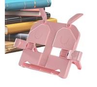 Book Stand, Desk Reading Holder, Foldable Adjustable Display Rack, Space Saving Clamp Organizer, 7,8 x 8,66 x 0,98 inches, Supporto per libreria di classe Office Home Bedroom