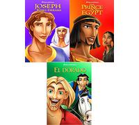 Book & Stories Animated Prince of Egypt / Road to El Dorado & Joseph King of Dreams Triple Feature Dreamworks Family Cartoon Pack