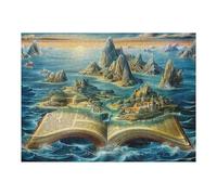 Book Surrounded Islands Ocean Puzzle 500 Pezzi Rompicapo Per Tutte Le Occasioni Versatile E Divertente Rilassamento Garantito Regalo Per Compleanni E Feste 500 PCS
