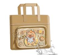 Book Tote Bag, Animal Document Pouch, 13.78x10.63in Large Capacity Organizer, Waterproof Zippered Closure, Lightweight Foldable Design for Teenagers, Kids, Airplane, Travel, School, Shopping, Beach