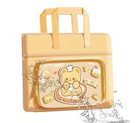 Book Tote, Cartoon Laptop Pouch, 13.78x10.63 Inches Large Capacity Zipper Bag, Waterproof Travel Carrier, Stylish Functional Design, for Girls Students Kids Work School Picnic Airplane Daycare Weekend