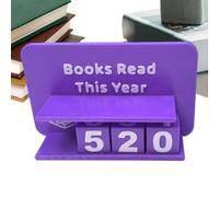 Book Tracker - 5.12 Inch Reading Goal Stand | Printed Book Goal Holder - Adjustable Books Counter Display Holder for Reading Motivation, Desk, Shelf or Library Use