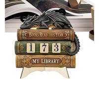 Book Tracker Drago Quanti Libri Ho Quest'anno Tracker Non Come Libro, Contatore Libri Vintage, 20 X 12 cm Lettura Indicatore Contatore Per Libreria - Camera da, Studio