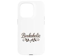 Bookaholic Carino Script Font Reading Lover Bookworm Regalo Custodia per iPhone 15 Pro