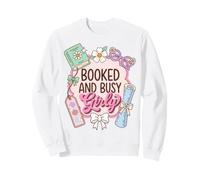 Booked And Busy Girly Reader Book Lover Felpa