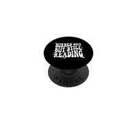 Bookish Burned Out But Still Reading Retro Book Club PopSockets PopGrip Adesivo