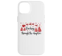 Bookish Christmas Books Lover Santa Reading One More Chapter Custodia per iPhone 14 Plus