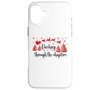 Bookish Christmas Books Lover Santa Reading One More Chapter Custodia per iPhone 16 Plus