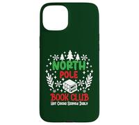 Bookish Christmas North Pole Book Club Hot Cocoa Reading Era Custodia per iPhone 15 Plus