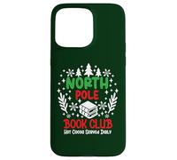 Bookish Christmas North Pole Book Club Hot Cocoa Reading Era Custodia per iPhone 15 Pro Max