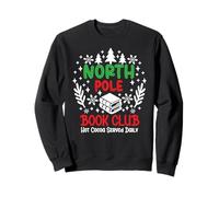 Bookish Christmas North Pole Book Club Hot Cocoa Reading Era Felpa
