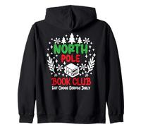 Bookish Christmas North Pole Book Club Hot Cocoa Reading Era Felpa con Cappuccio