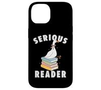 bookish club Silly Serious, lettore di libri divertente regalo di lettura Custodia per iPhone 14