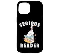 bookish club Silly Serious, lettore di libri divertente regalo di lettura Custodia per iPhone 15