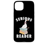 bookish club Silly Serious, lettore di libri divertente regalo di lettura Custodia per iPhone 15 Plus