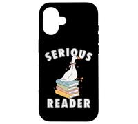 bookish club Silly Serious, lettore di libri divertente regalo di lettura Custodia per iPhone 16