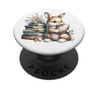 Bookish Easter Bunny Reading Book Every Bunny Loves to Read PopSockets PopGrip Adesivo