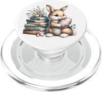Bookish Easter Bunny Reading Book Every Bunny Loves to Read PopSockets PopGrip per MagSafe