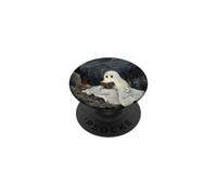 Bookish Ghost Reading Book Reader Mountain Scene PopSockets PopGrip Adesivo