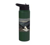 Bookish Ghost Reading Book Reader Mountain Scene Stainless Steel Insulated Water Bottle
