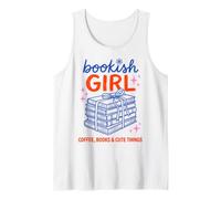 Bookish Girl Book Lover Coffee Books Cute Reading Aesthetic Canotta