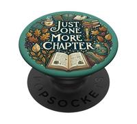 Bookish Green Just One More Chapter Book Reading Cozy PopSockets PopGrip Adesivo