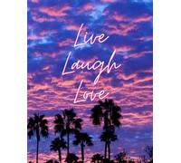 Bookish Millennial Live Love Laugh California Palm Tree Journal or Notebook for Teens and Adults