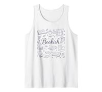 Bookish Preppy Doodle Lettura Accogliente Vibes Donna Canotta