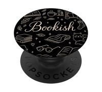 Bookish Preppy Doodle Reading Cozy Vibes Woman PopSockets PopGrip Adesivo