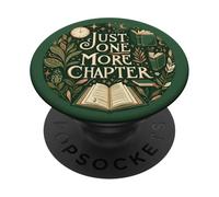 Bookish Reader Book Lover Green Just One More Chapter PopSockets PopGrip Adesivo