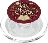 Bookish Reading Book Lover Dark Red Just One More Chapter PopSockets PopGrip per MagSafe
