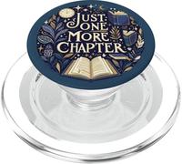 Bookish Reading Book Lover Navy Blue Just One More Chapter PopSockets PopGrip per MagSafe