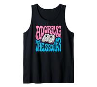 Bookish Retro Reader Adoring The Spoiler Graphic Canotta