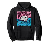 Bookish Retro Reader Adoring The Spoiler Graphic Felpa con Cappuccio