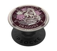 Bookish You Had Me At Dragons Book Lover Reading Dragon PopSockets PopGrip Adesivo