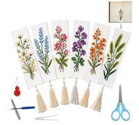 Bookmark Kit 6-Piece with Needles - - - Scissors Instruction Craft Supplies