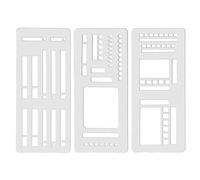 Bookmark Metal Journal Stencil for Planning - Scrapbook Templates Reusable for Lines, Habit Tracker, Dot Journals Stencil for Markers Highlighters Gel Pens Pencils Planners Creative Journalers