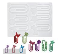 Bookmark Molds, Handmade Silicone Paper Clip Bookmark Maker Tool, 7.87x5.31x1.57 Inches Easy Release Mold Set for Resin Crafting, Men, Women, Teachers, Kids, Students, Girls, Boys and Adult Readers