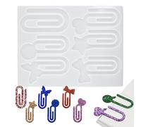 Bookmark Molds, Paper Clip Bookmark Mold, 7,87 x 5,31 x 1,57 pollici Flexible Easy-Release Book Mark Making Tool, Handmade Silicone, Bookmarks Craft for Students, Teachers, Men, Women, and Use