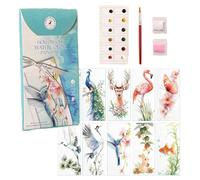 Bookmarks for Reading Women, Aesthetic Paper Book Marks, 10-Piece Watercolor Painted Set for Students Teachers, Decorative Page Markers School Work or Book Lovers' Gift, Animal