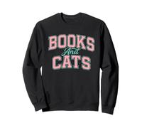 Books And Cat Design Cozy Reading Aesthetic Book Lover Cat Felpa