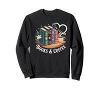 Books And Coffee Book Lover Bookish Green Book Theme Reading Felpa